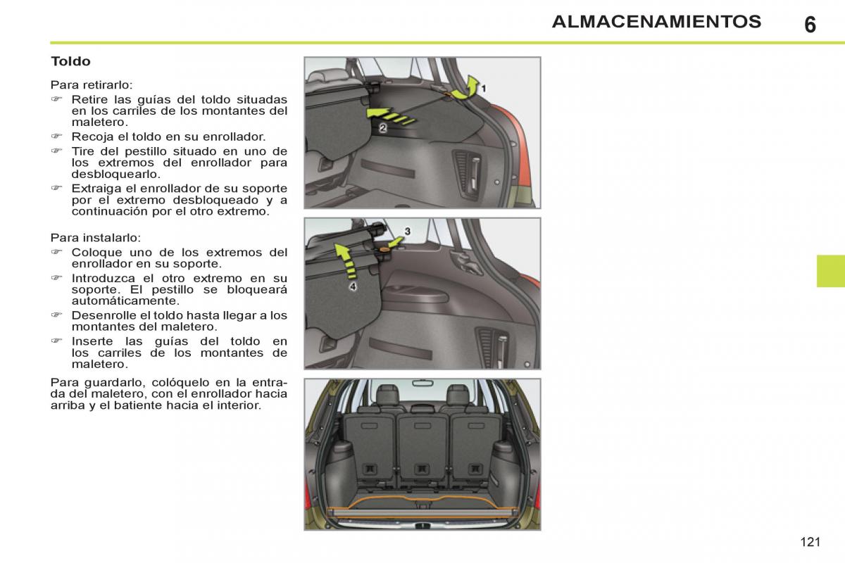 Peugeot 308 SW I 1 manual del propietario / page 123