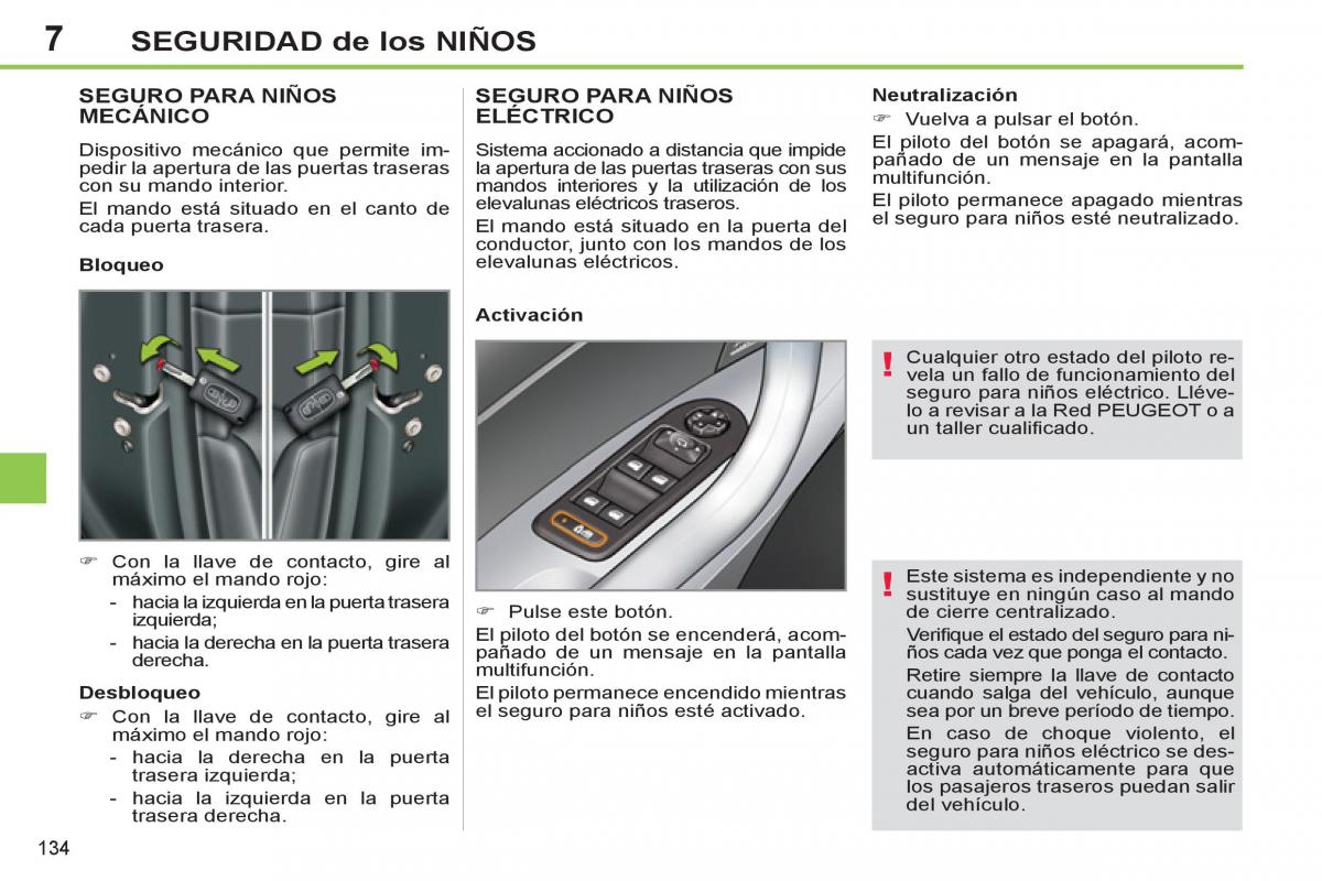 Peugeot 308 SW I 1 manual del propietario / page 136