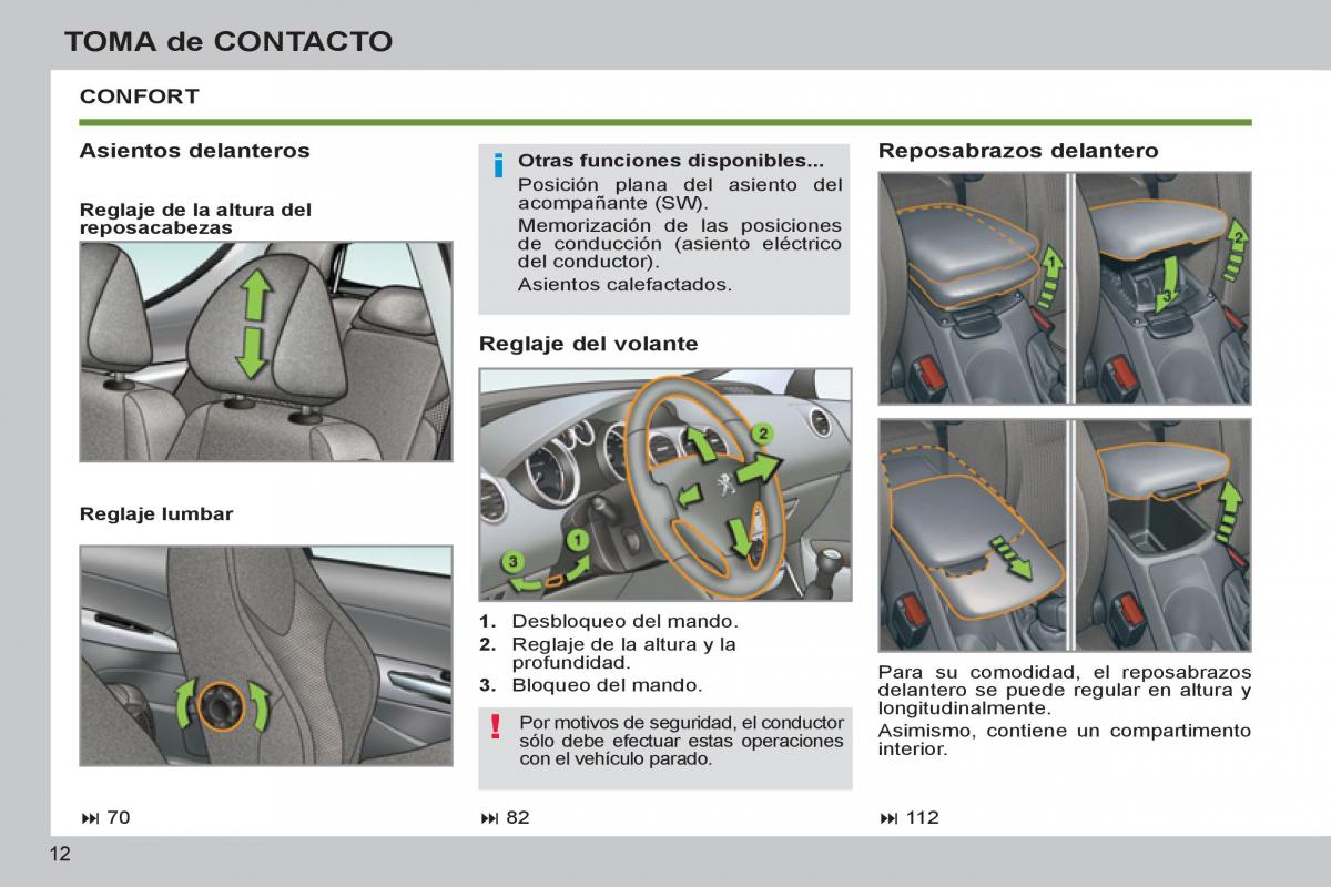 Peugeot 308 SW I 1 manual del propietario / page 14