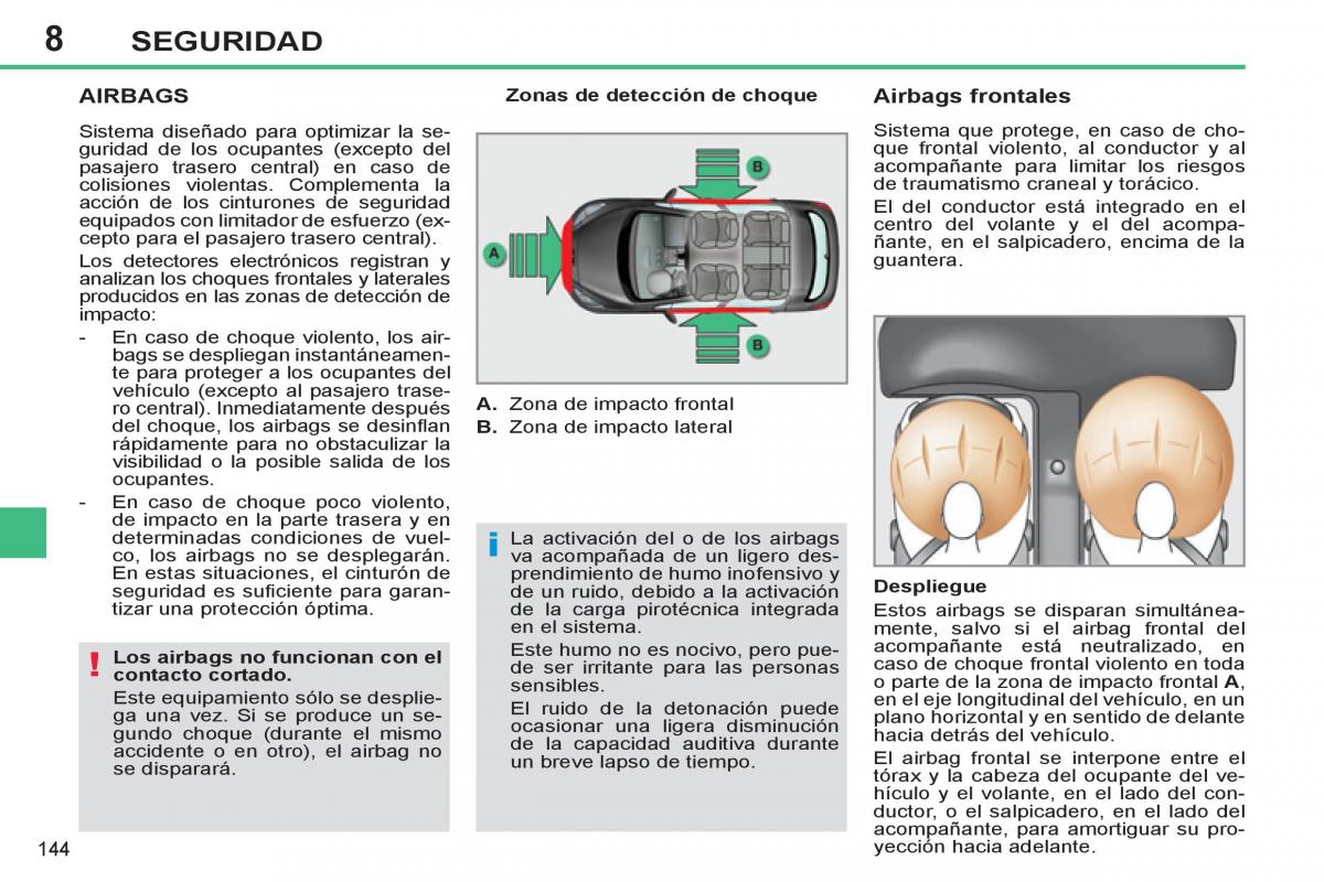 Peugeot 308 SW I 1 manual del propietario / page 146