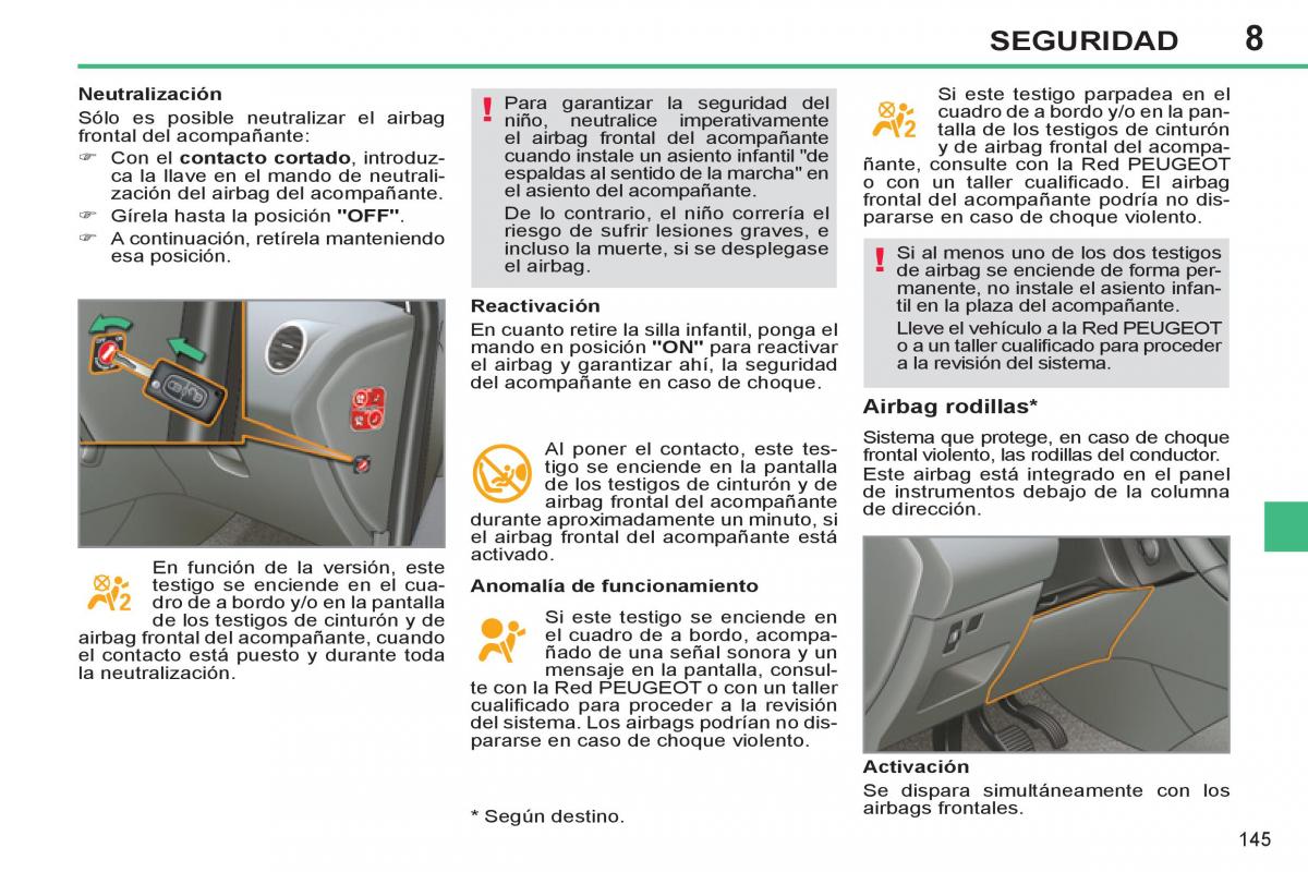 Peugeot 308 SW I 1 manual del propietario / page 147