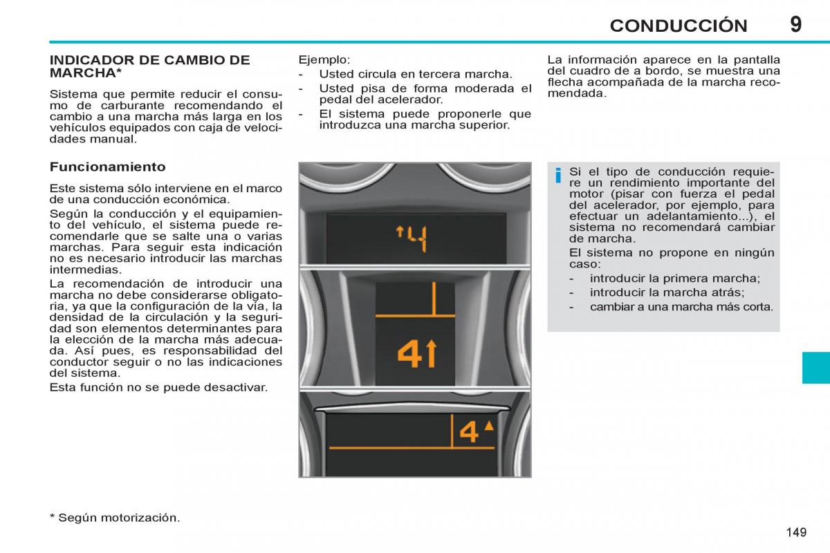 Peugeot 308 SW I 1 manual del propietario / page 151