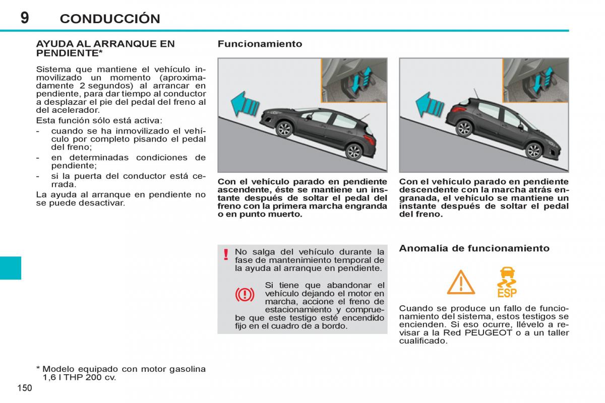 Peugeot 308 SW I 1 manual del propietario / page 152