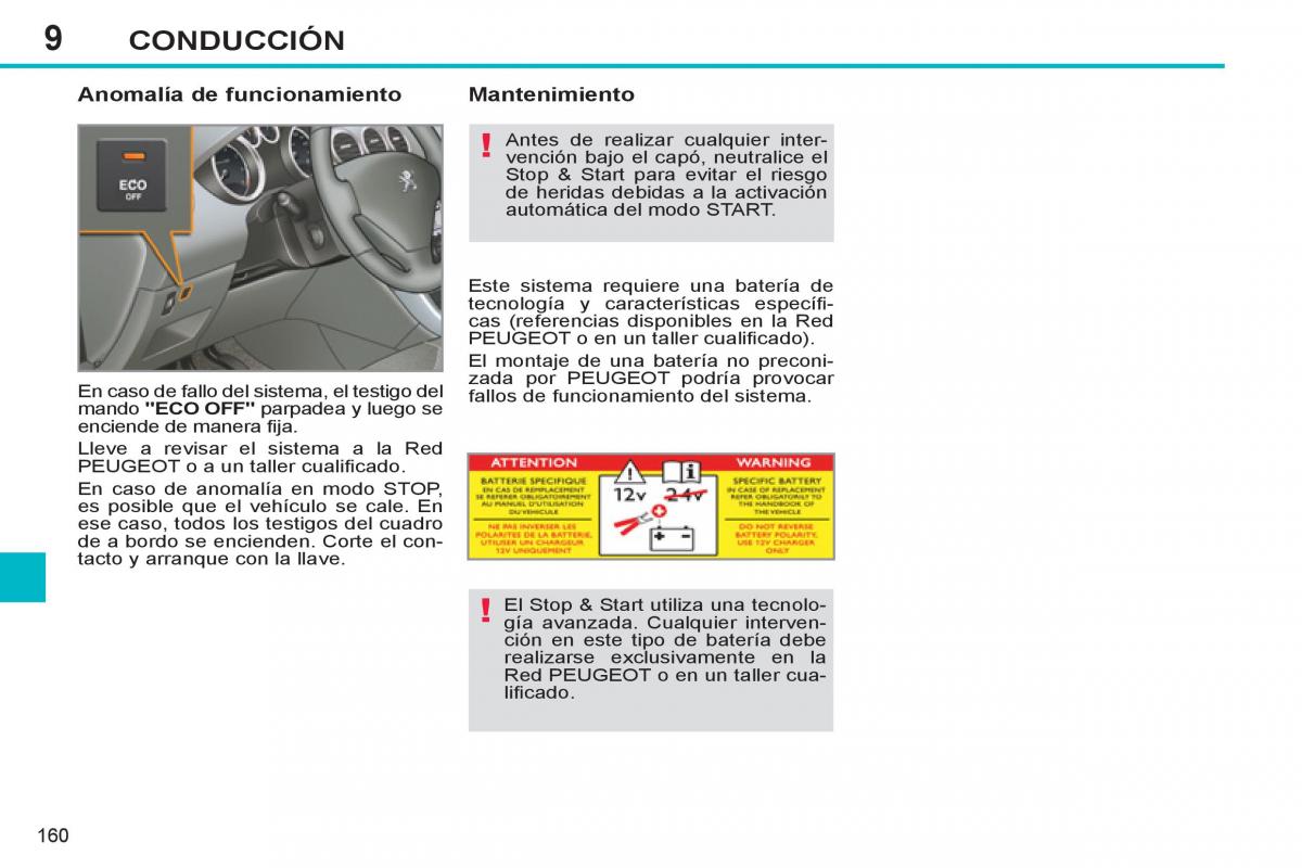 Peugeot 308 SW I 1 manual del propietario / page 162