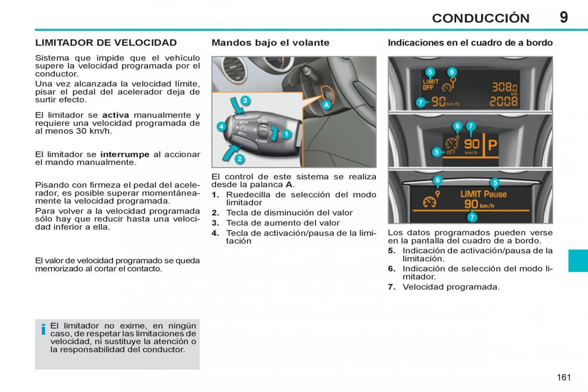 Peugeot 308 SW I 1 manual del propietario / page 163