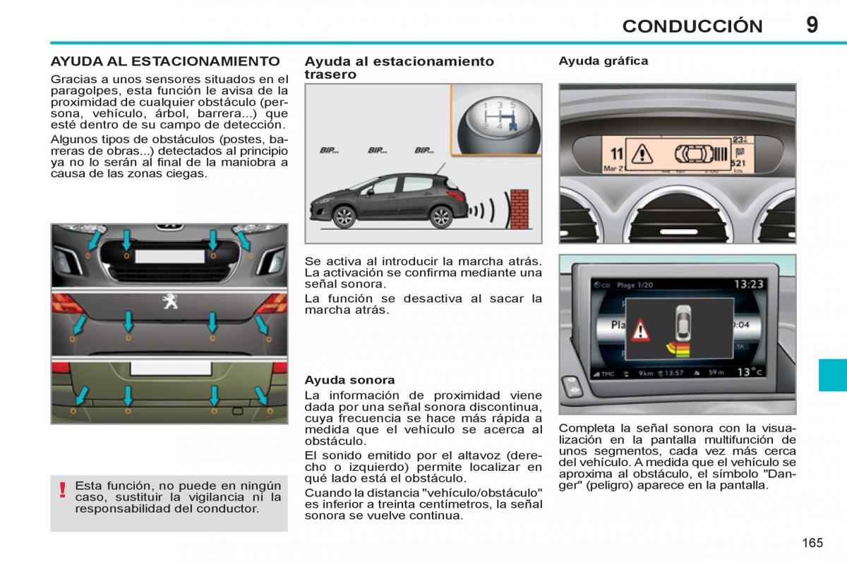 Peugeot 308 SW I 1 manual del propietario / page 167