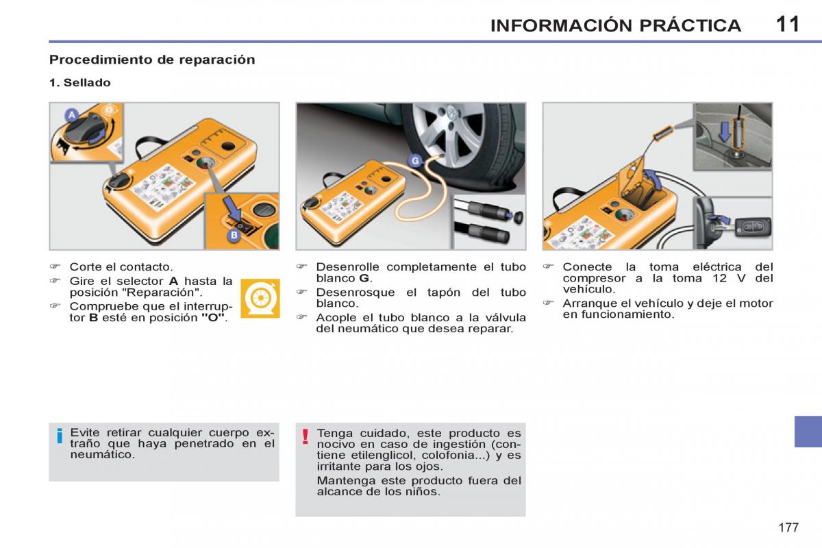 Peugeot 308 SW I 1 manual del propietario / page 179