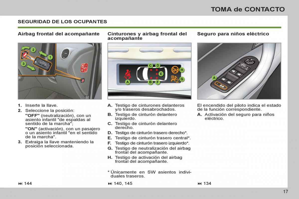 Peugeot 308 SW I 1 manual del propietario / page 19