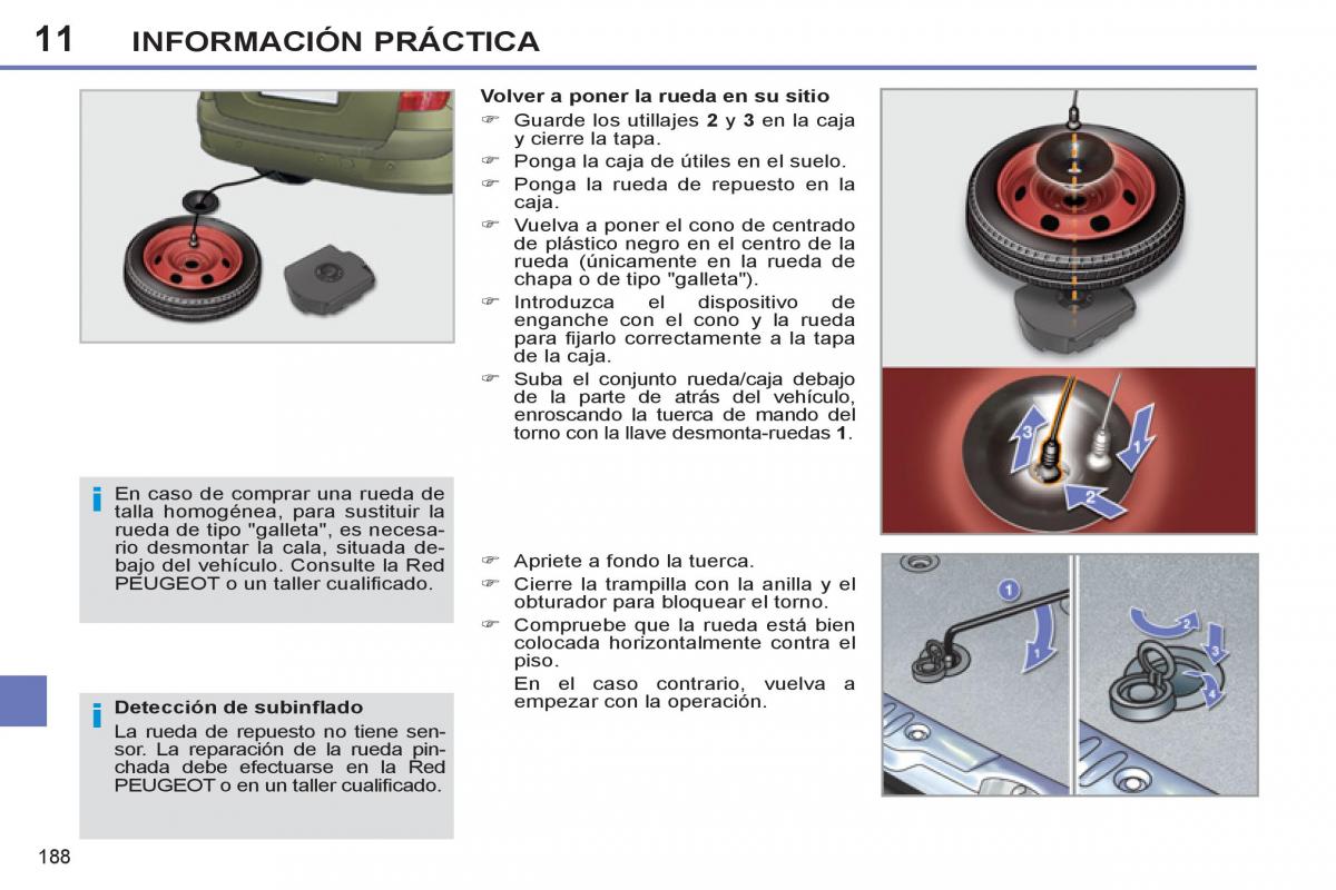 Peugeot 308 SW I 1 manual del propietario / page 190