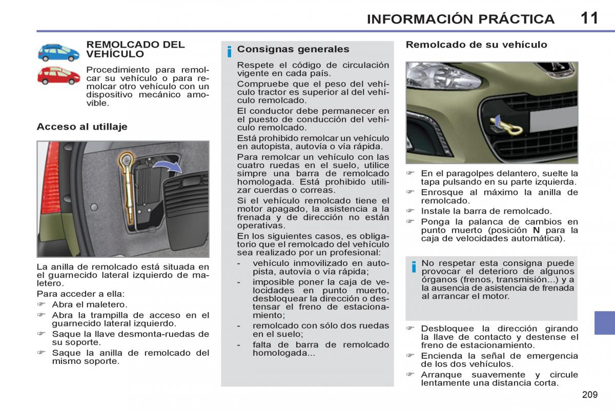 Peugeot 308 SW I 1 manual del propietario / page 211