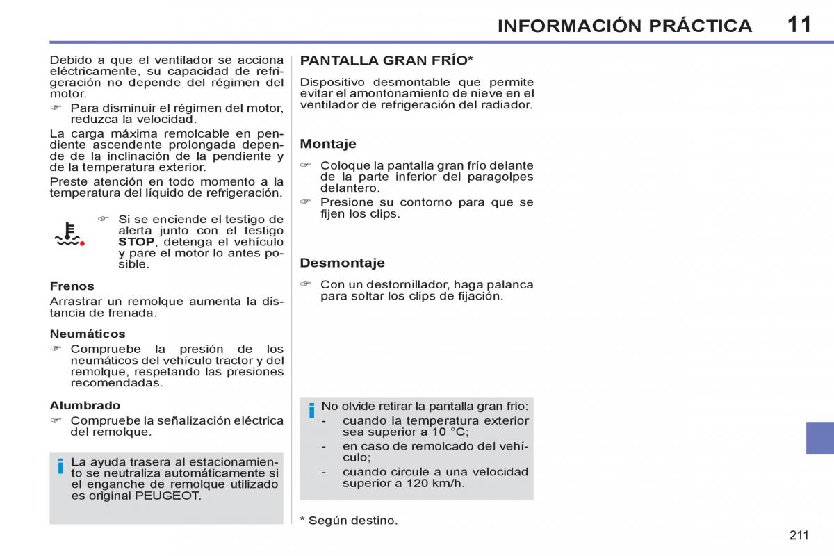 Peugeot 308 SW I 1 manual del propietario / page 213