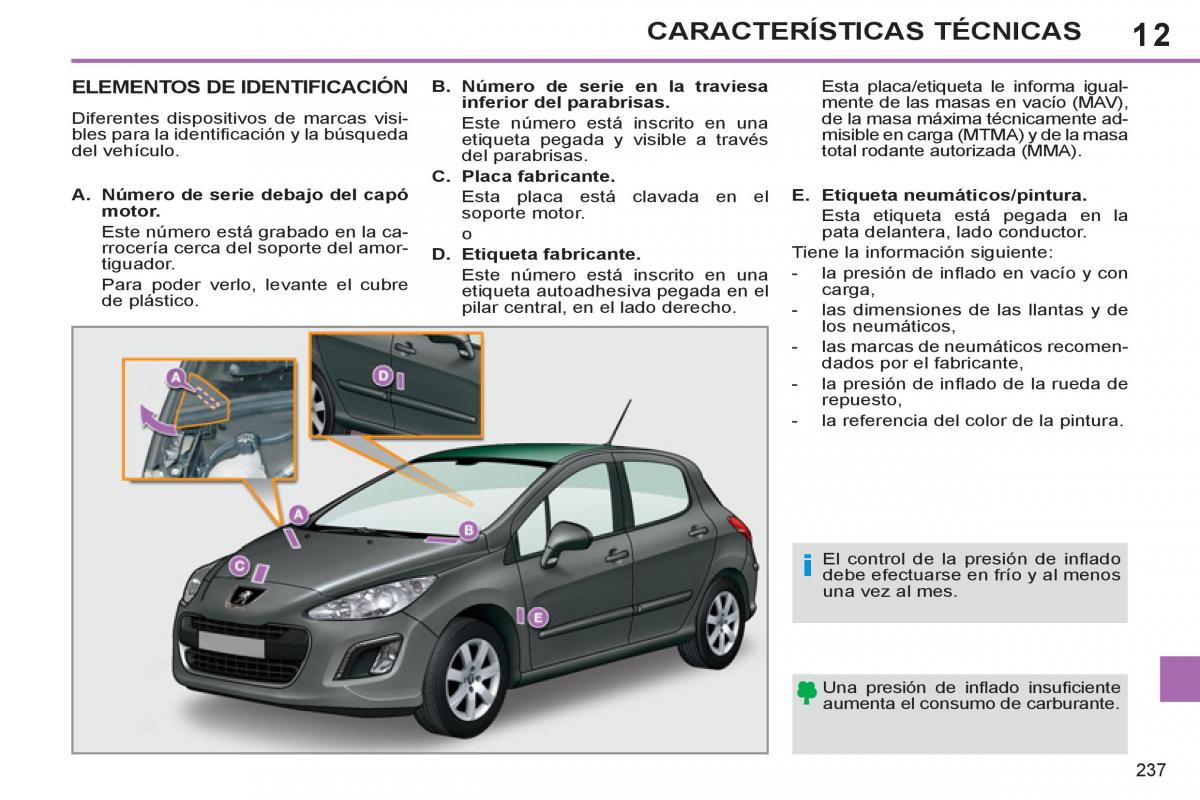 Peugeot 308 SW I 1 manual del propietario / page 239