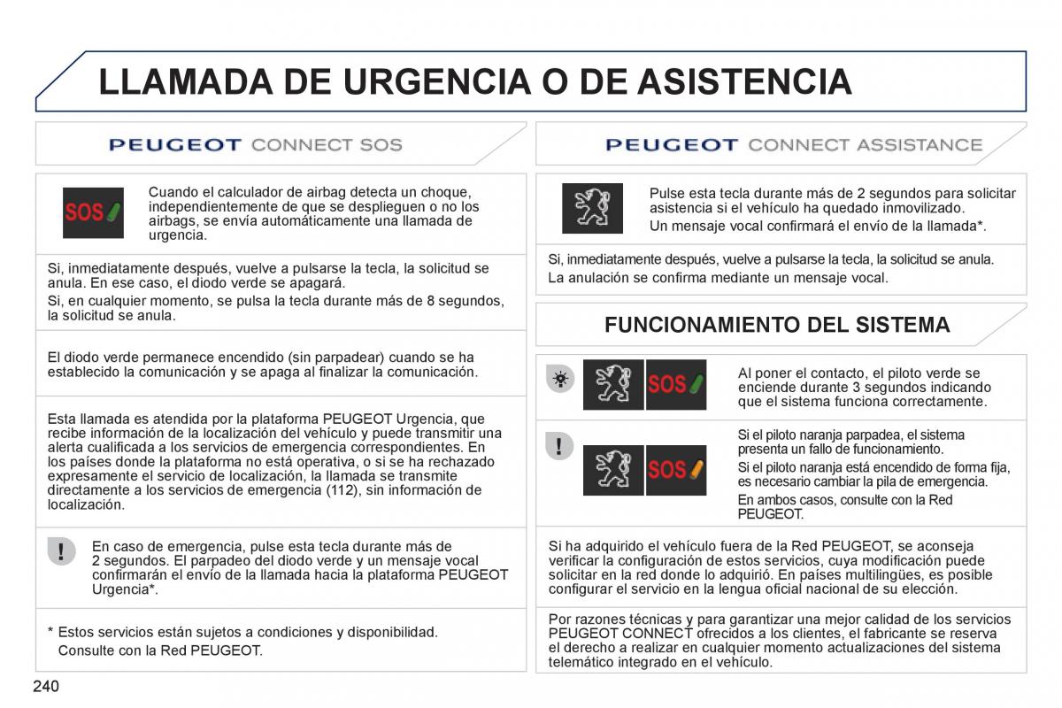 Peugeot 308 SW I 1 manual del propietario / page 242