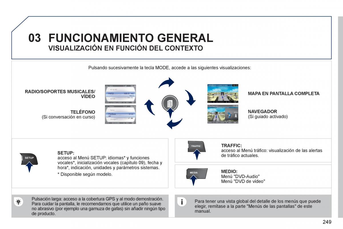 Peugeot 308 SW I 1 manual del propietario / page 251