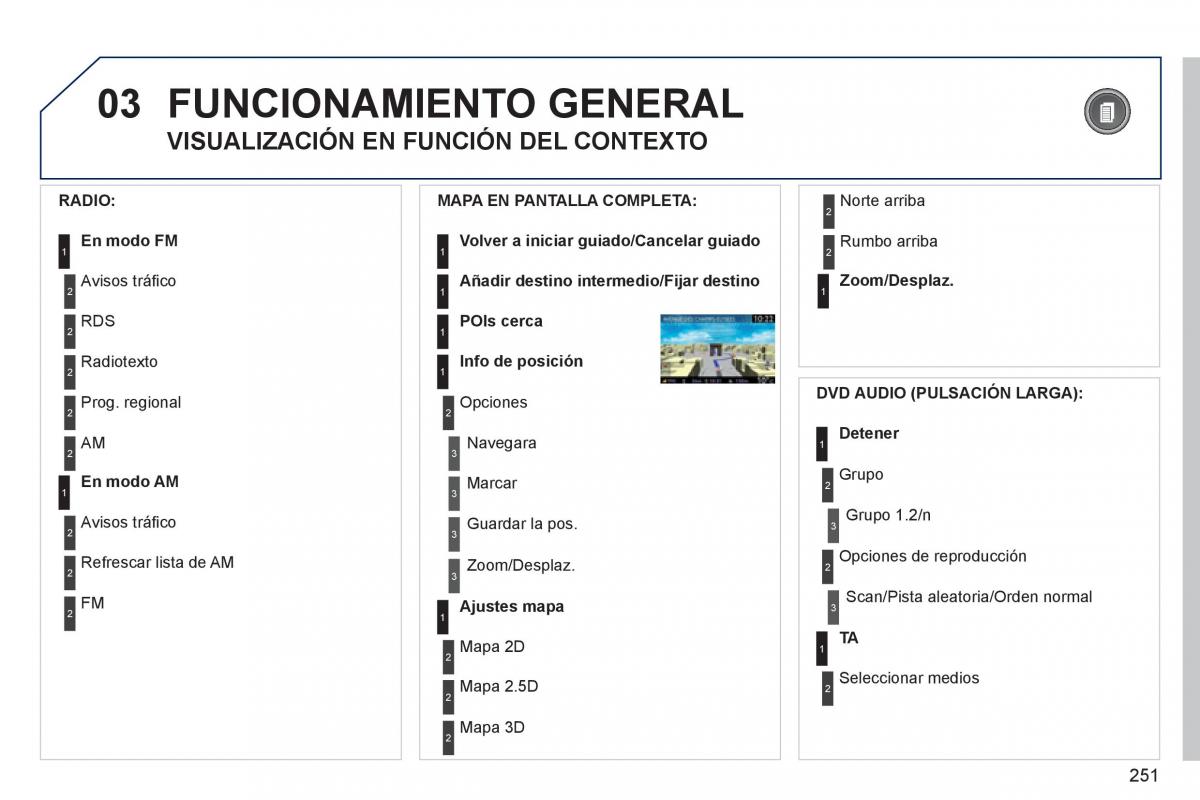 Peugeot 308 SW I 1 manual del propietario / page 253