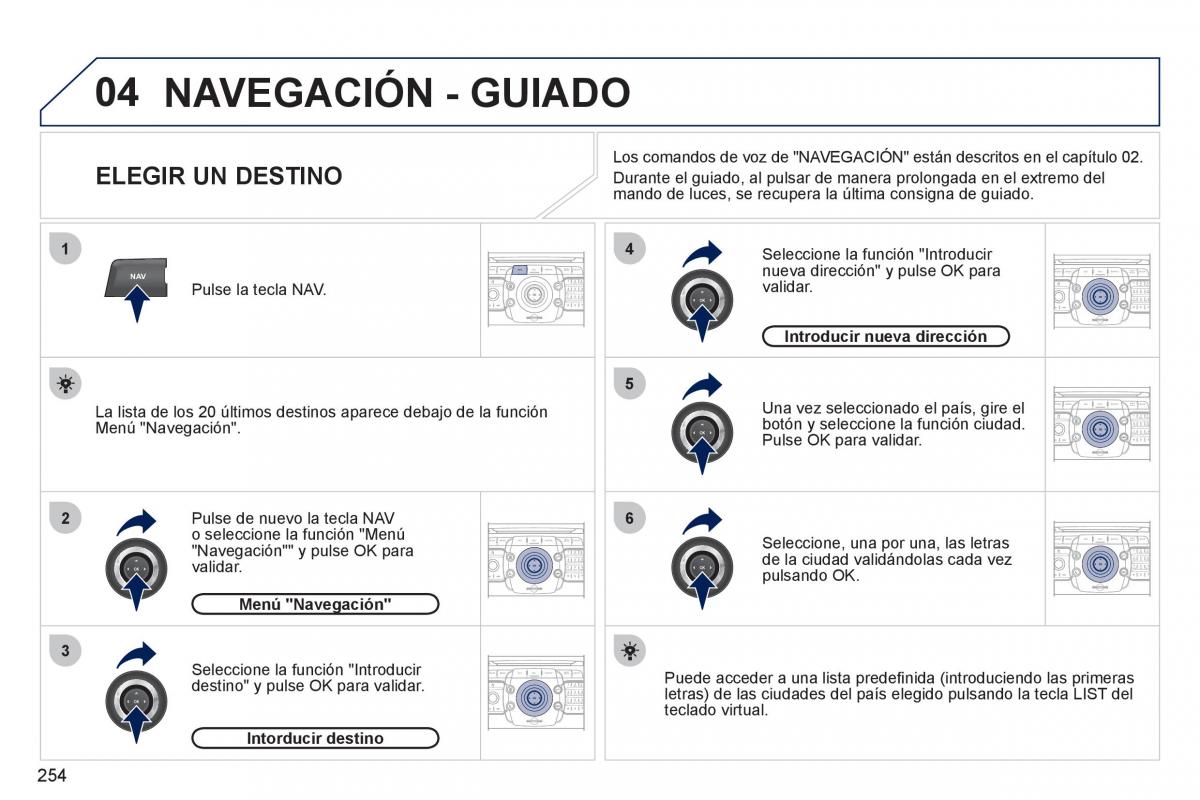 Peugeot 308 SW I 1 manual del propietario / page 256