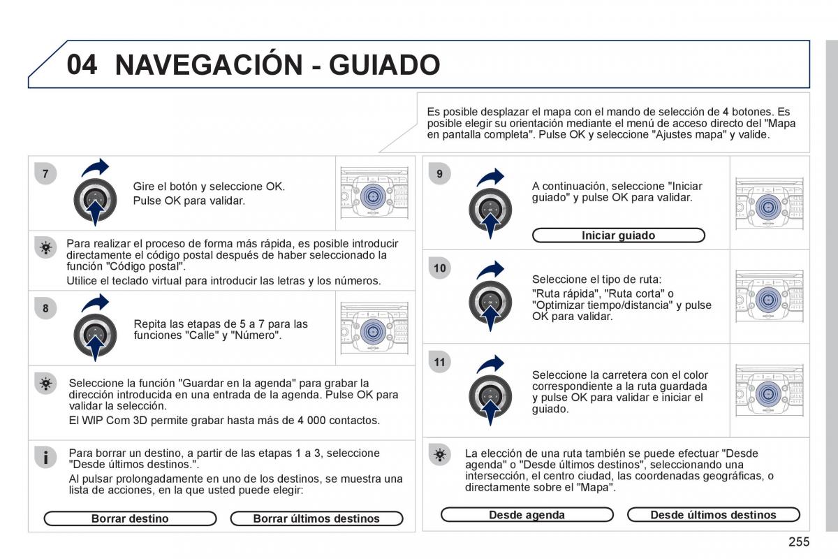 Peugeot 308 SW I 1 manual del propietario / page 257