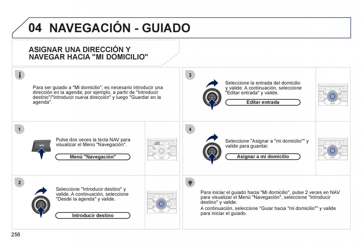 Peugeot 308 SW I 1 manual del propietario / page 258