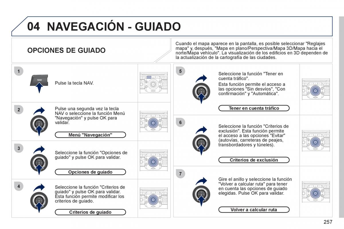 Peugeot 308 SW I 1 manual del propietario / page 259