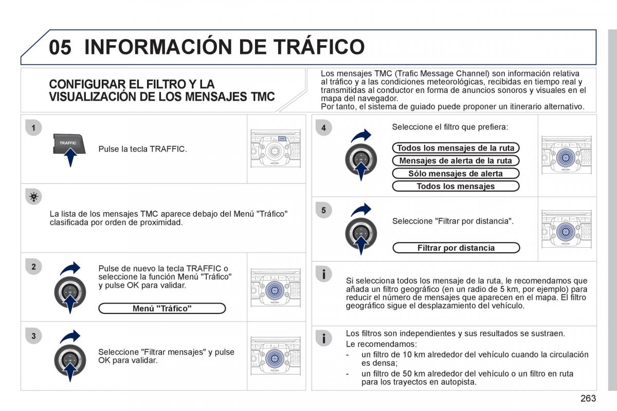 Peugeot 308 SW I 1 manual del propietario / page 265