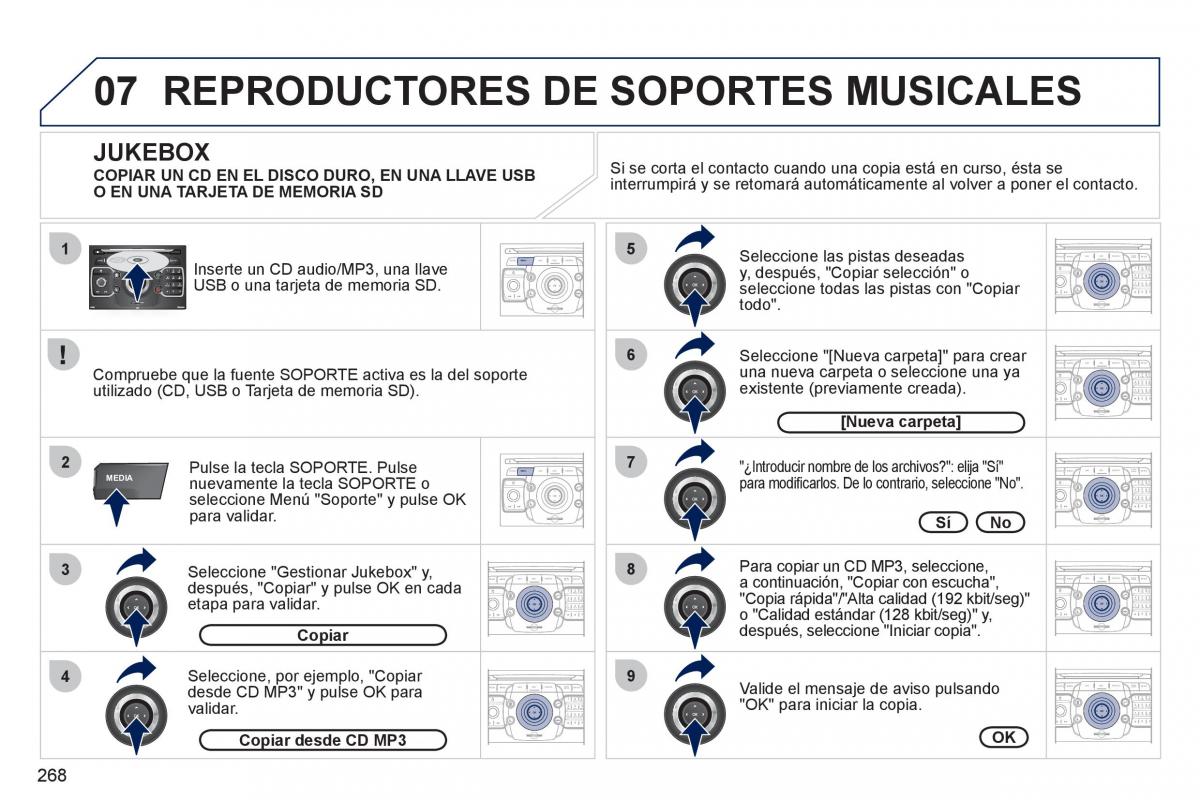 Peugeot 308 SW I 1 manual del propietario / page 270