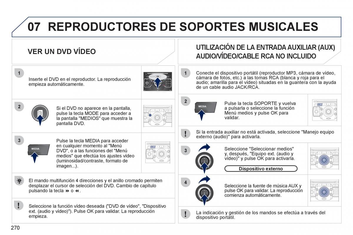 Peugeot 308 SW I 1 manual del propietario / page 272