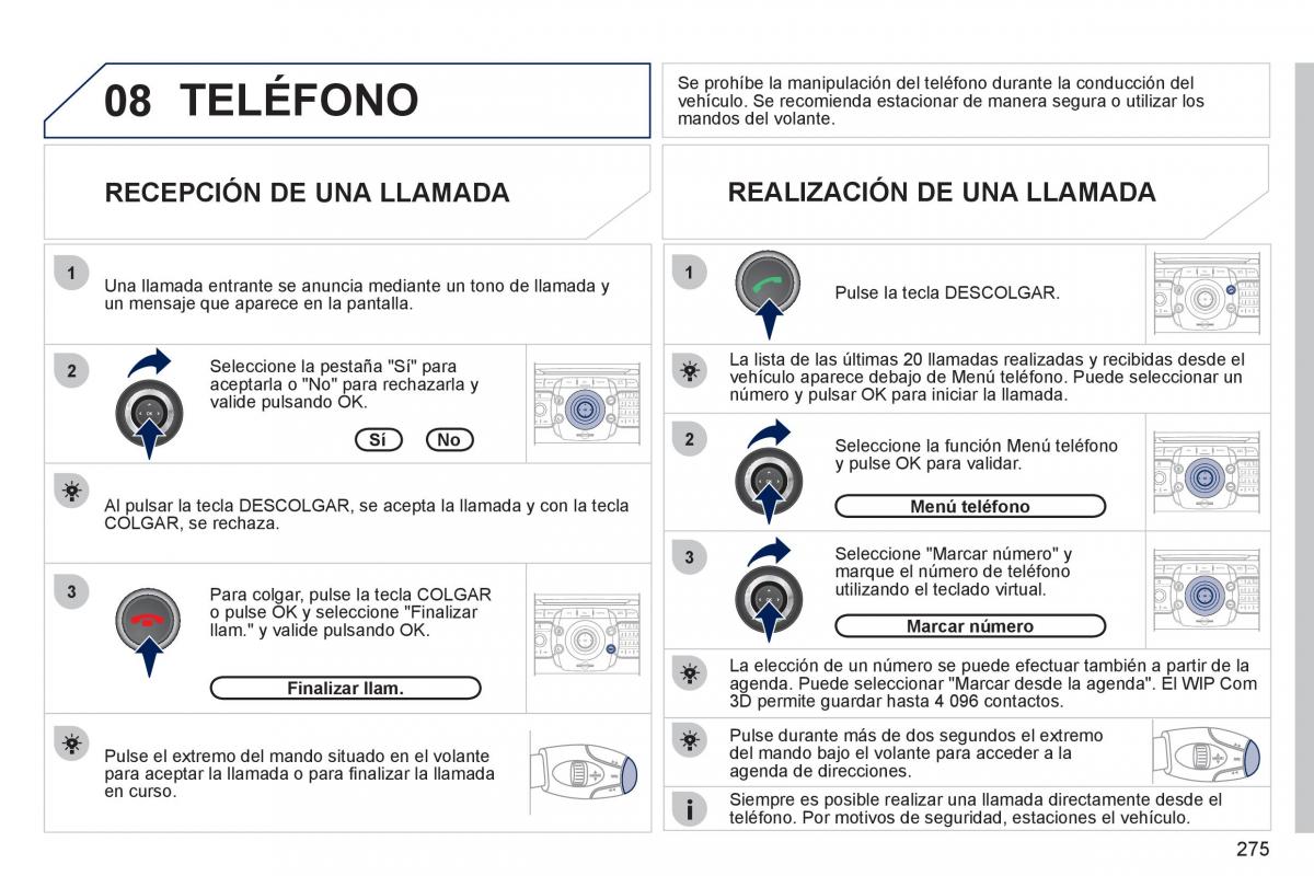 Peugeot 308 SW I 1 manual del propietario / page 277