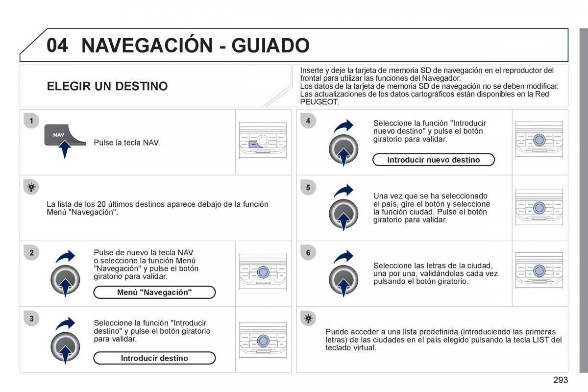 Peugeot 308 SW I 1 manual del propietario / page 295