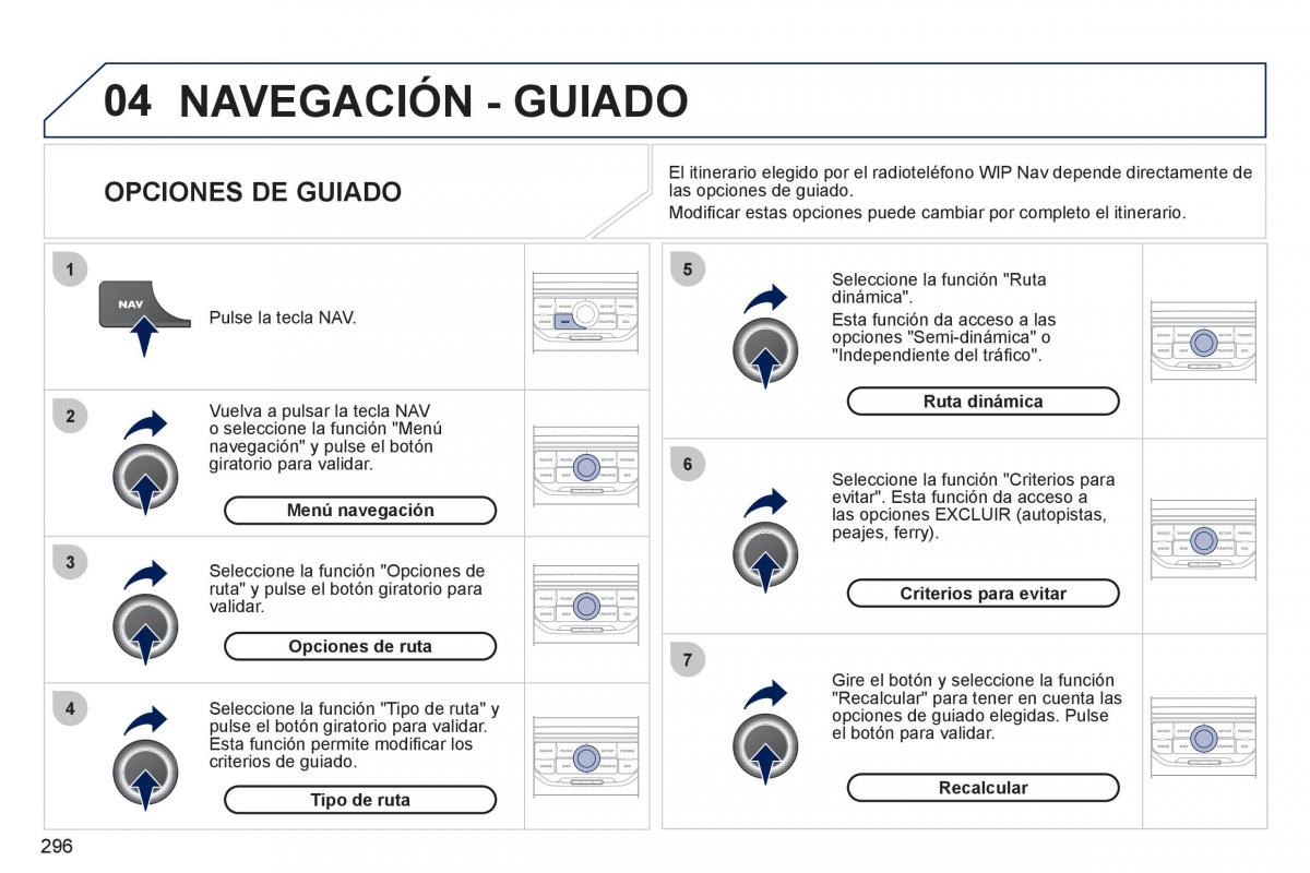 Peugeot 308 SW I 1 manual del propietario / page 298