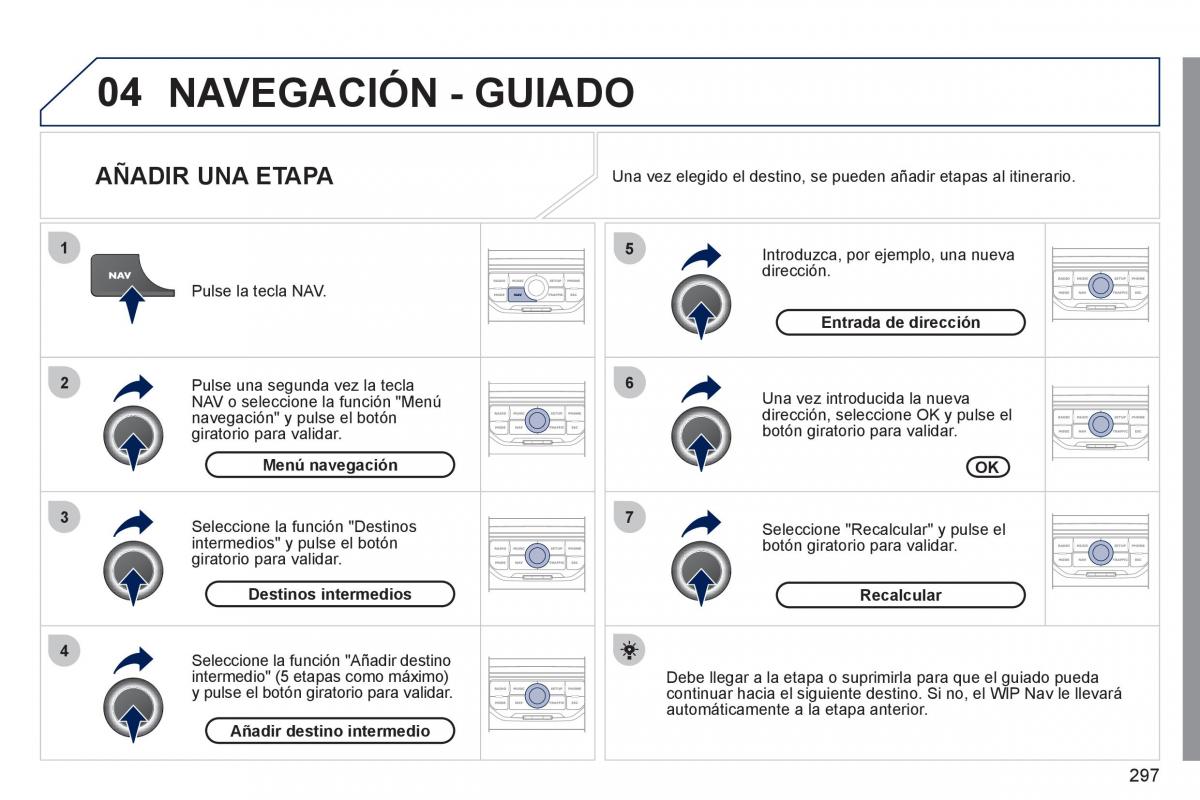 Peugeot 308 SW I 1 manual del propietario / page 299