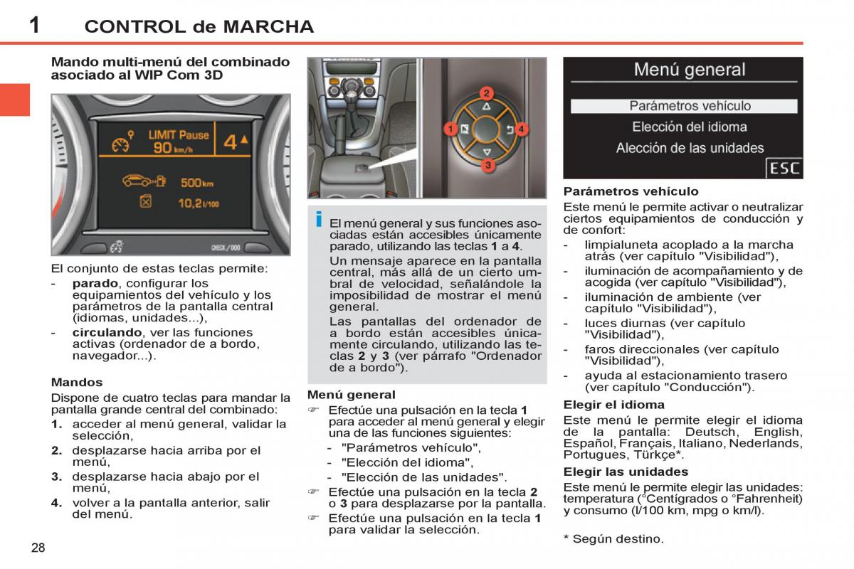 Peugeot 308 SW I 1 manual del propietario / page 30