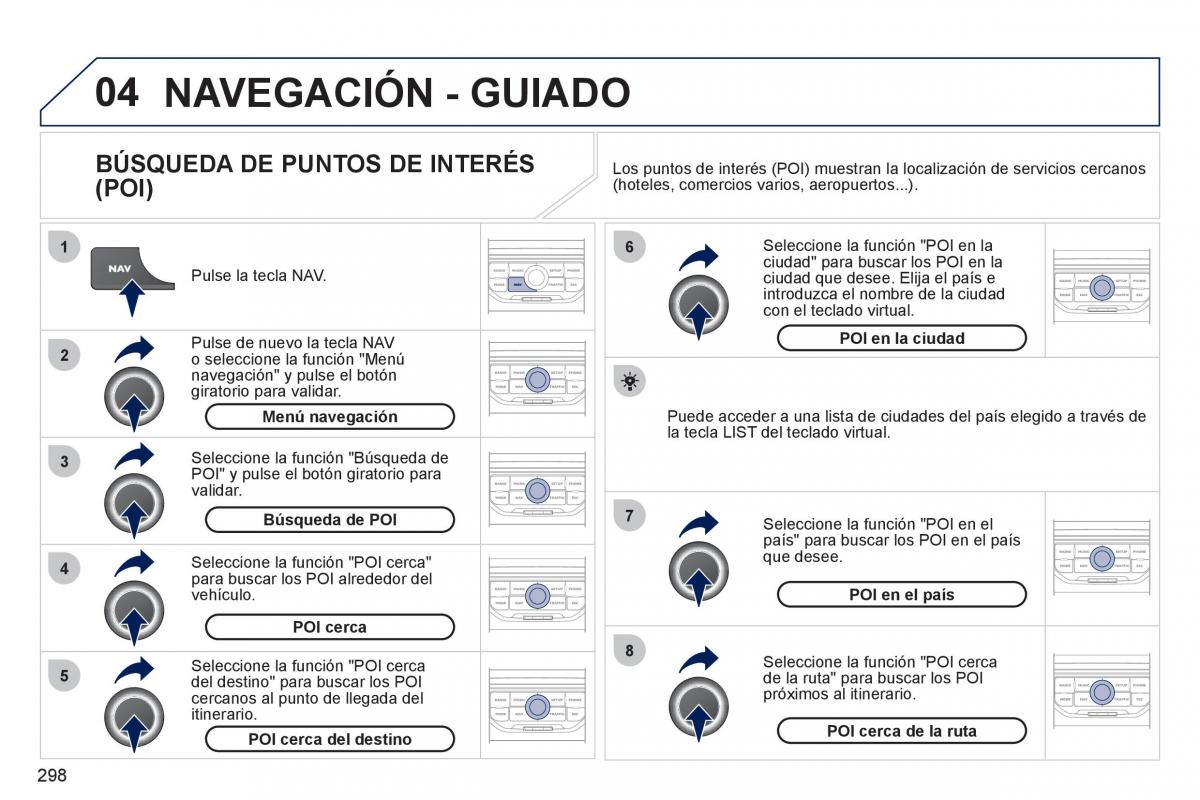 Peugeot 308 SW I 1 manual del propietario / page 300