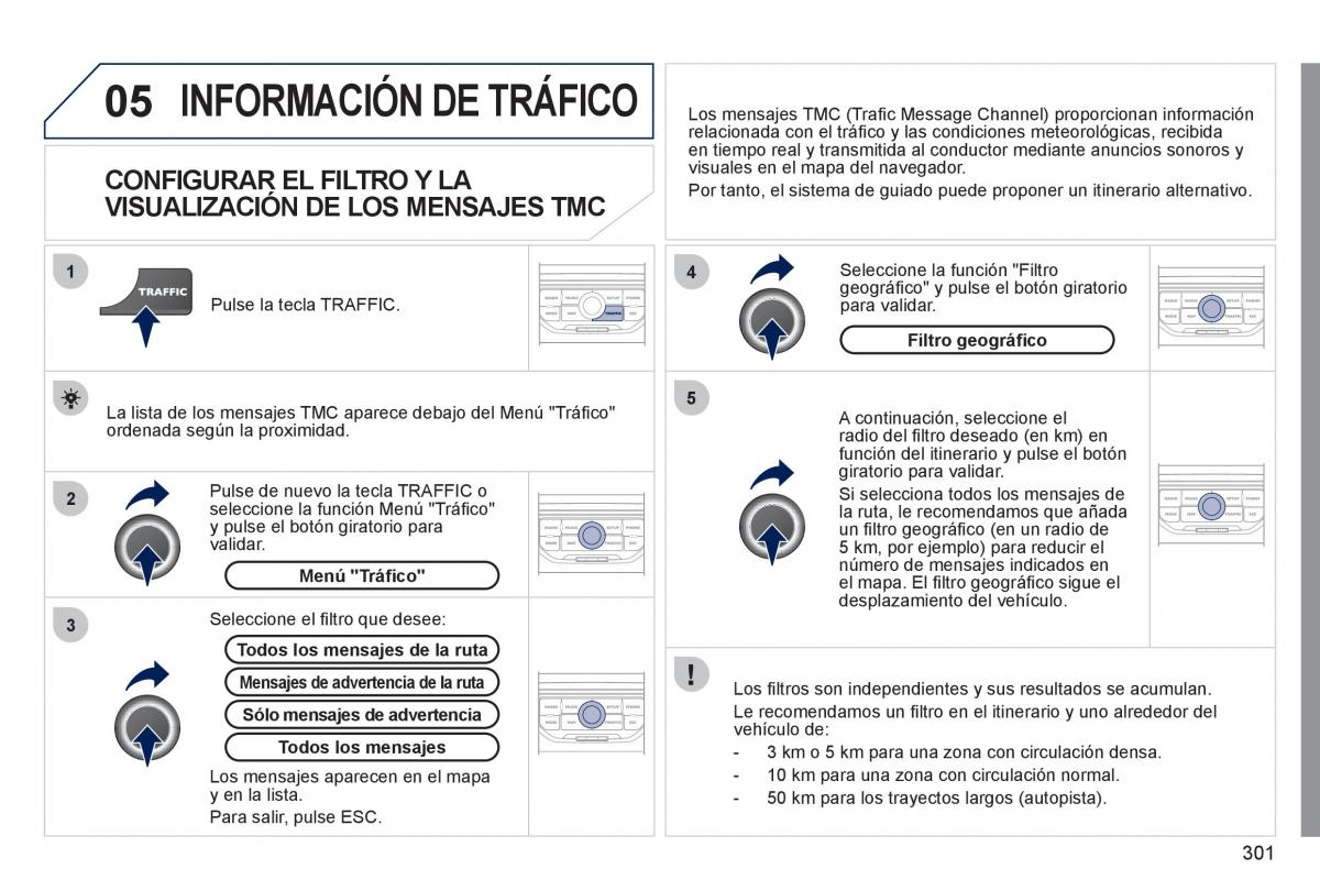 Peugeot 308 SW I 1 manual del propietario / page 303