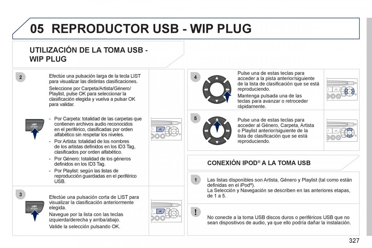 Peugeot 308 SW I 1 manual del propietario / page 329