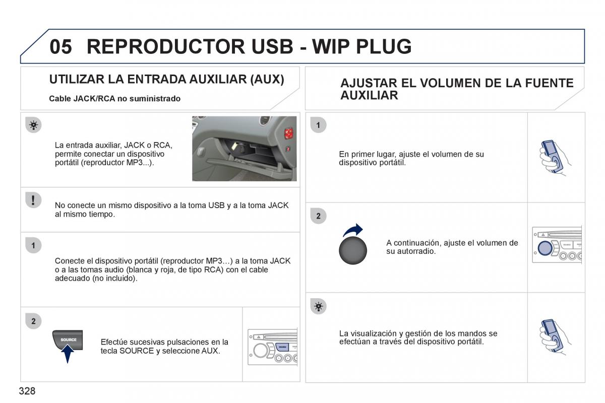 Peugeot 308 SW I 1 manual del propietario / page 330