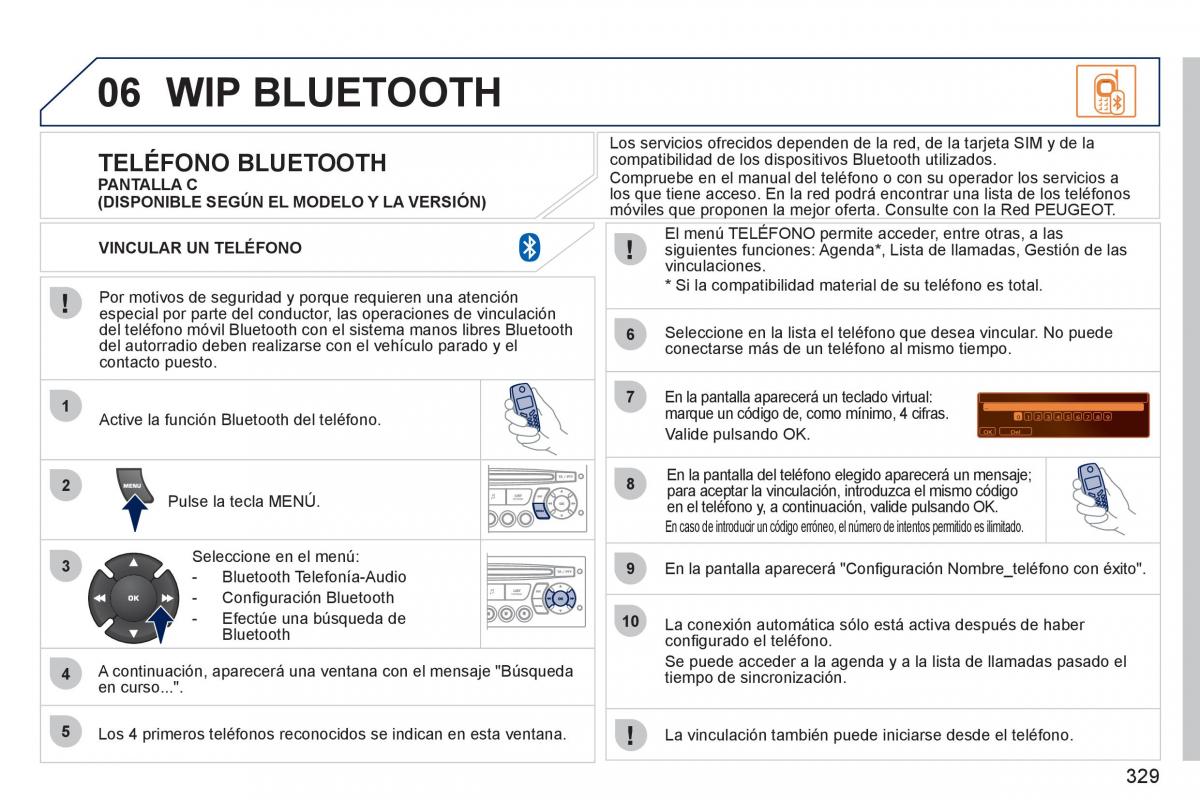 Peugeot 308 SW I 1 manual del propietario / page 331