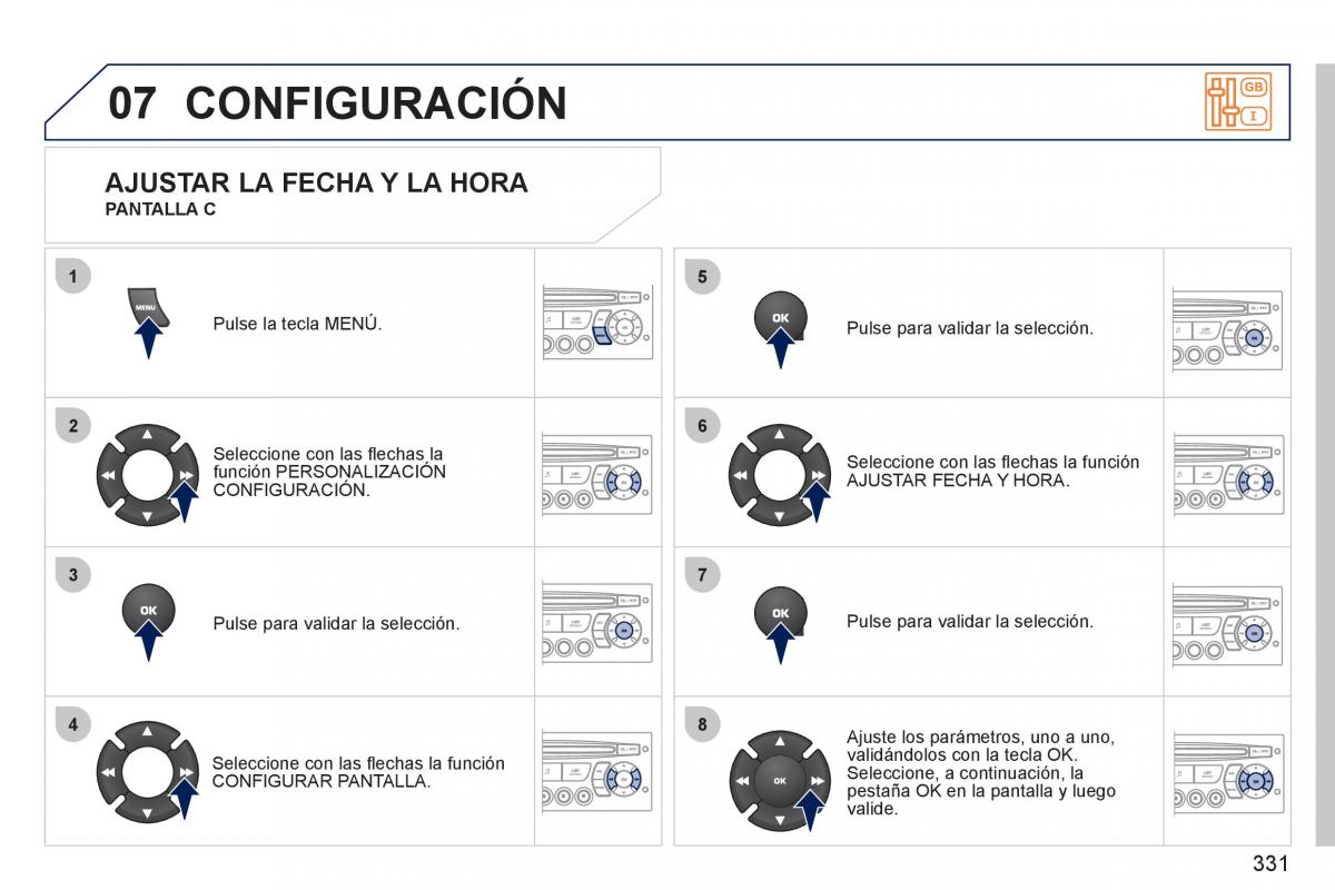 Peugeot 308 SW I 1 manual del propietario / page 333