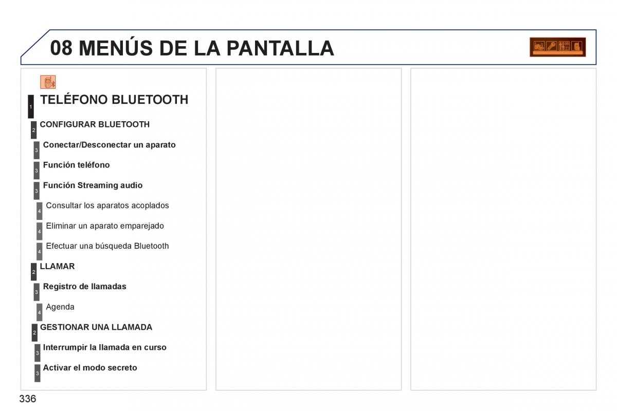 Peugeot 308 SW I 1 manual del propietario / page 338