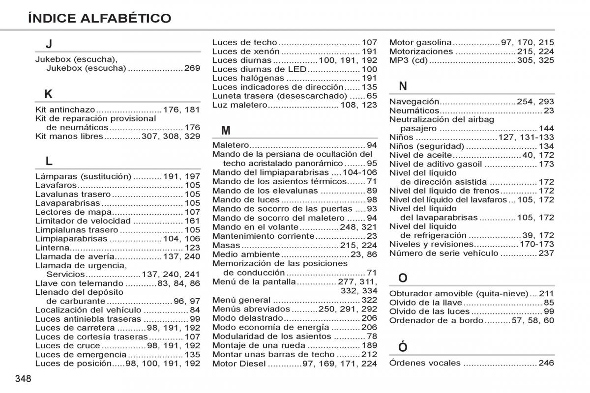 Peugeot 308 SW I 1 manual del propietario / page 350