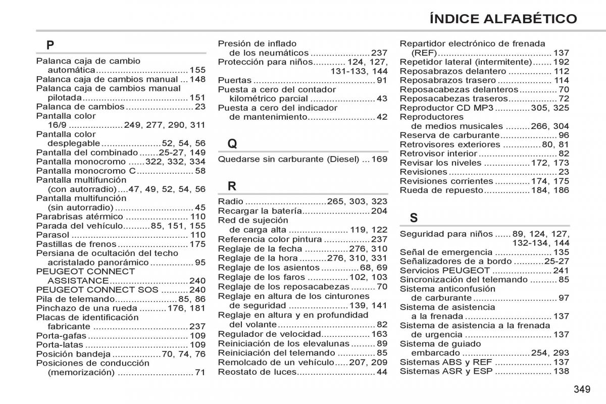 Peugeot 308 SW I 1 manual del propietario / page 351