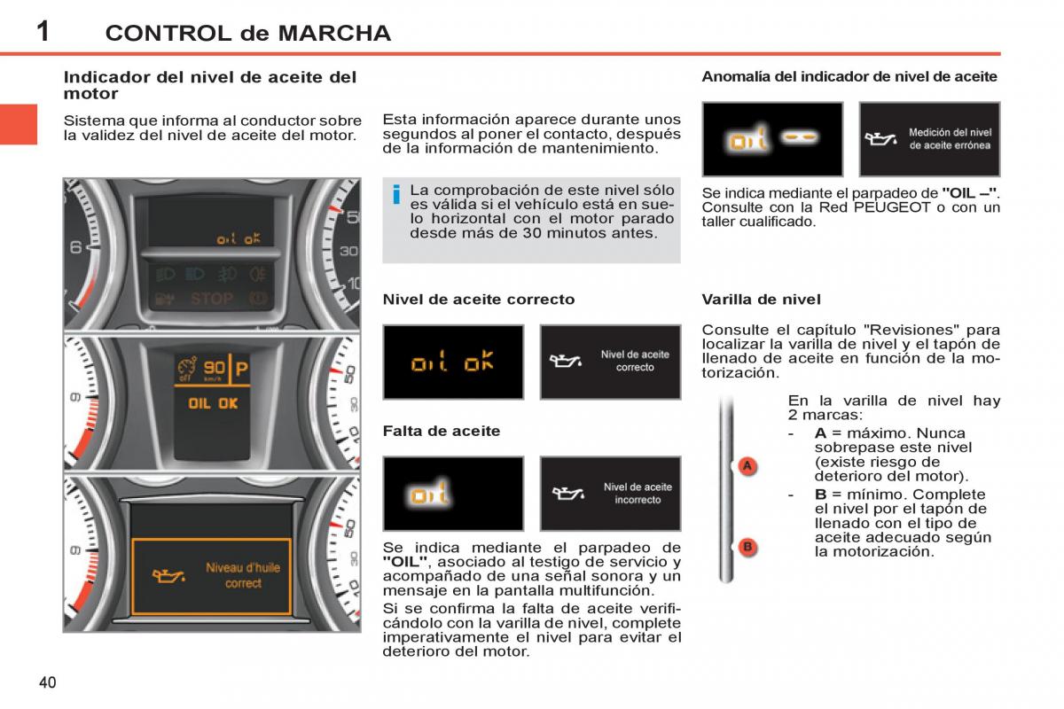 Peugeot 308 SW I 1 manual del propietario / page 42