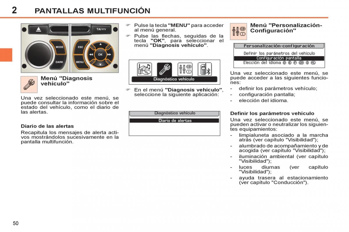 Peugeot 308 SW I 1 manual del propietario / page 52