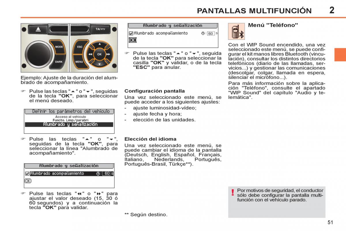 Peugeot 308 SW I 1 manual del propietario / page 53