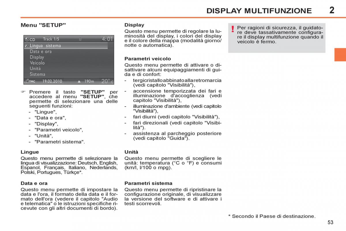 Peugeot 308 SW I 1 manuale del proprietario / page 55