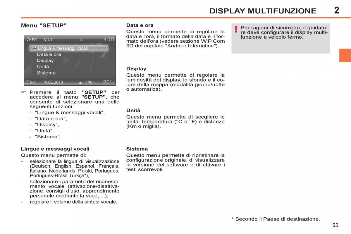 Peugeot 308 SW I 1 manuale del proprietario / page 57