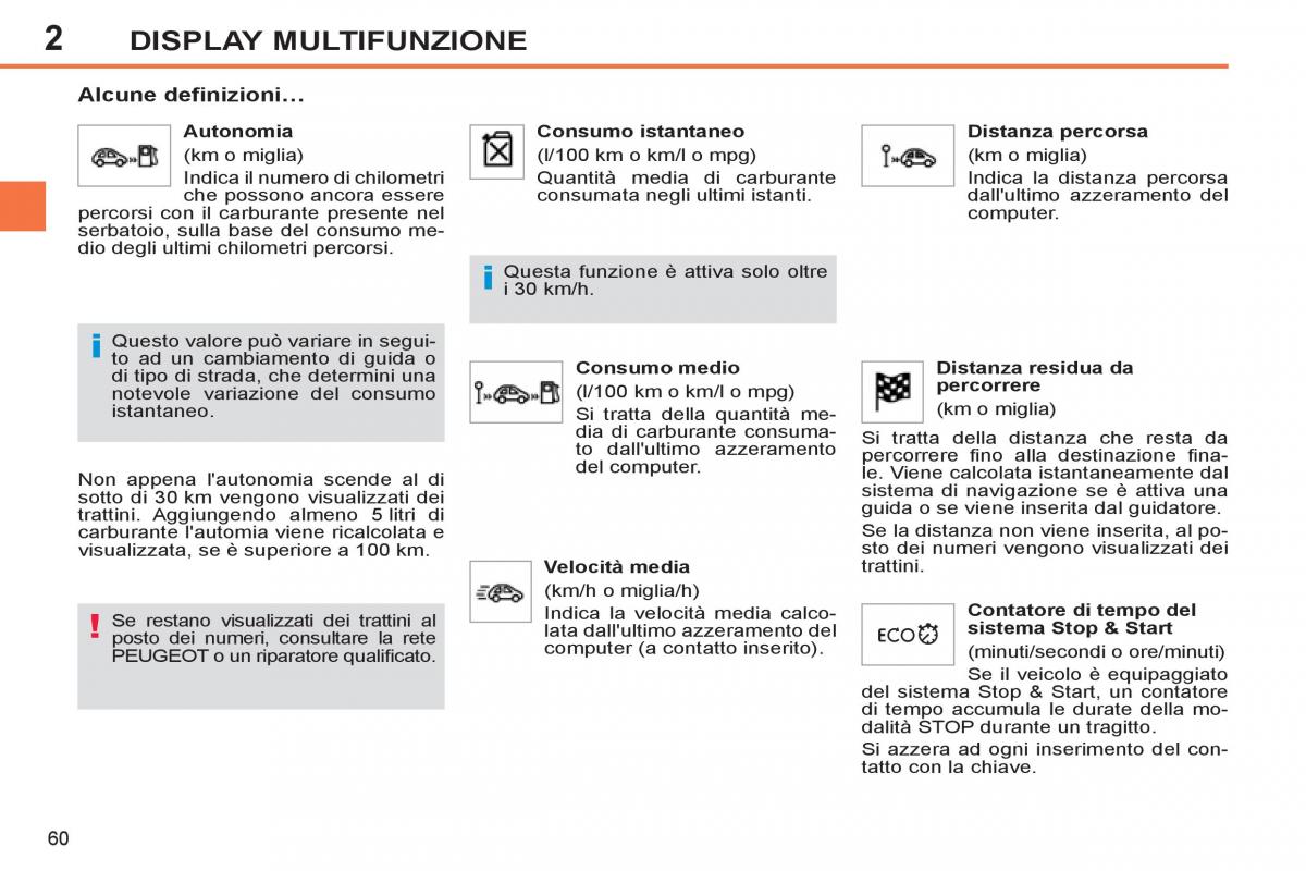 Peugeot 308 SW I 1 manuale del proprietario / page 62