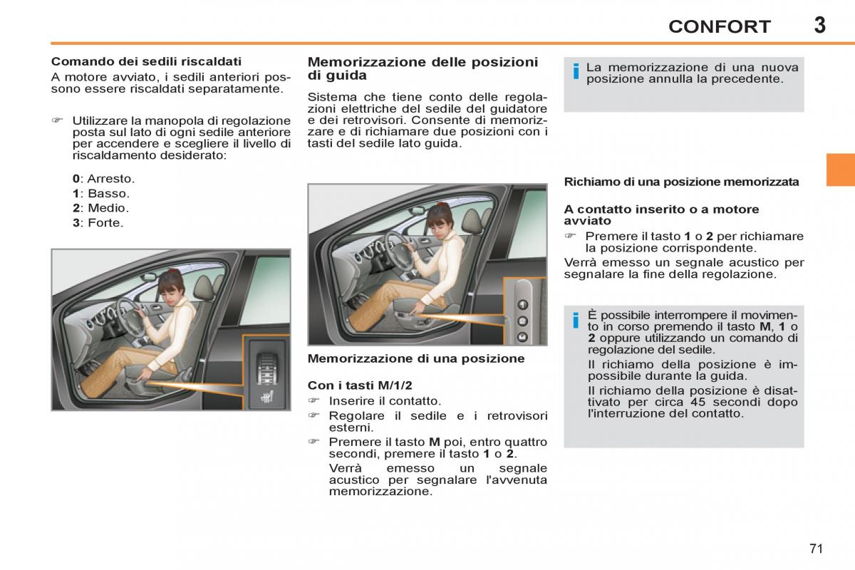 Peugeot 308 SW I 1 manuale del proprietario / page 73