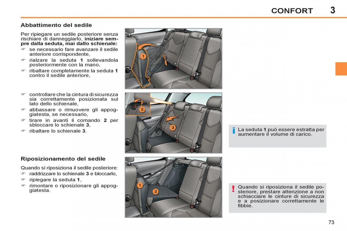 Peugeot 308 SW I 1 manuale del proprietario / page 75