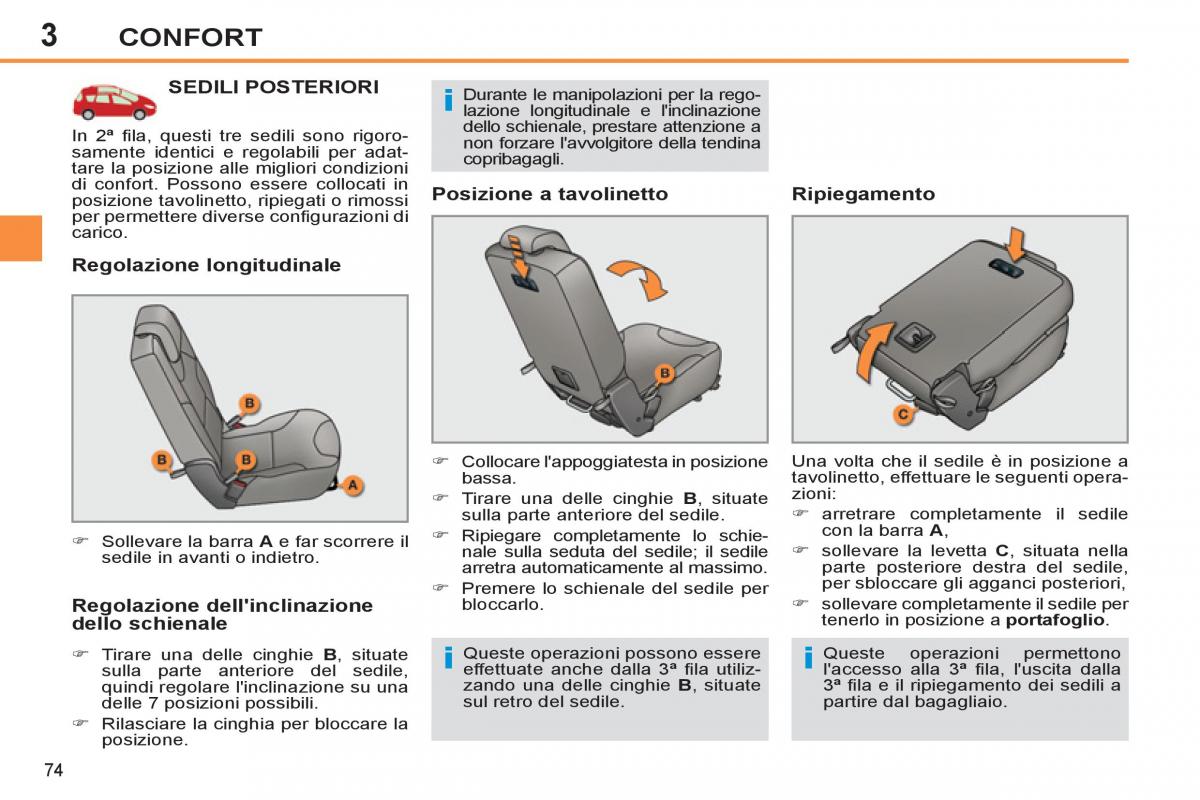 Peugeot 308 SW I 1 manuale del proprietario / page 76