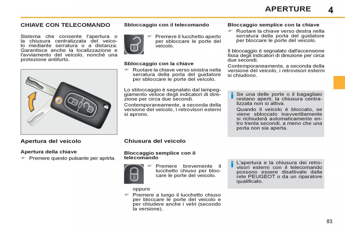 Peugeot 308 SW I 1 manuale del proprietario / page 85